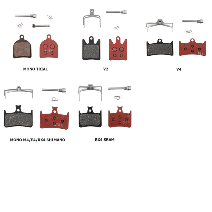 Hope Brake Pads - RED All Weather Compound (Organic)